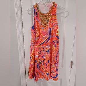 Lilly Pulitzer "Mimi" Dress with Beading Detail in Size XS   NWT